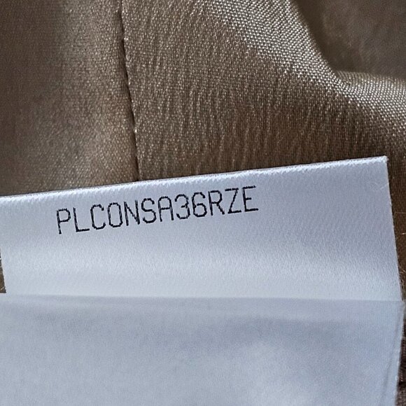 Burberry Wide Pleated High Waist Cotton Tan Knee Length Skirt - Picture 15 of 16